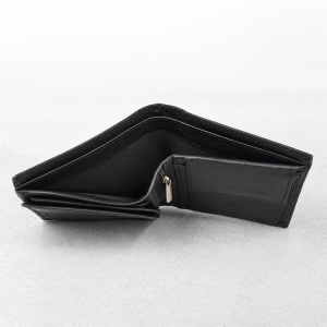 Set premium pentru barbati Beltimore, portofel compact și curea cu catarama automata, din piele naturala, in cutie eleganta, Negru - Img 6