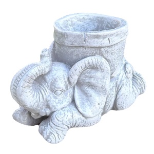 vaza cu elefant dresat si trompa in sus