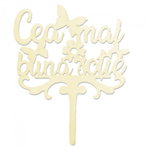 Topper, Ornament Decorativ din lemn "Cea mai buna sotie" - Img 1