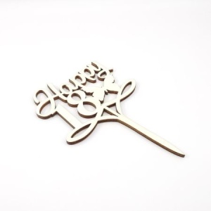 Topper, Ornament Decorativ din lemn "Happy 18!"