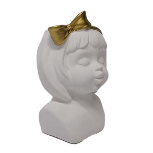 Vaza Girl, din material ceramic, alb