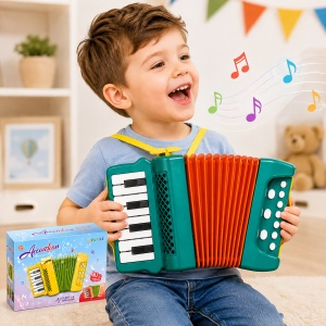 Acordeon electronic pentru copii cu muzica si 40 de melodii - Img 4