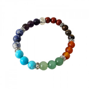 Bratara Amethyst Energy Activating Chakras, din pietre semipretioase in cutie cadou - Img 3