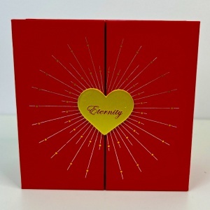 Cercei cu zirconiu in caseta de bijuterii romantica „Best Wishes” - Img 5