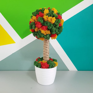 Copacel din licheni stabilizati Autum Tree, 45 cm inaltime, 55 cm circumferinta