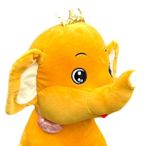 Elefant de plus Trompi, Inaltime 47 cm, Galben Mustar