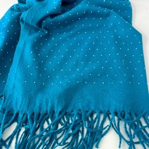 Esarfa dama Cashmere Sparkle, pentru femei, in cutie eleganta, turcoaz - Img 7