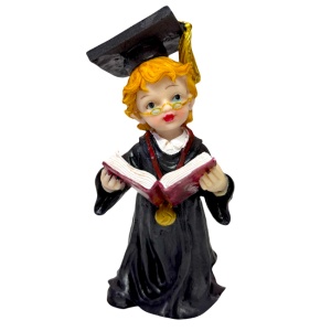 Figurina pentru absolvire din rasina, absolvent cu carte 18 cm