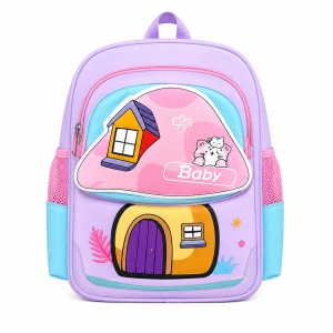 Ghiozdan copii pentru gradinita cu model Baby House, 35×27 cm - Img 4