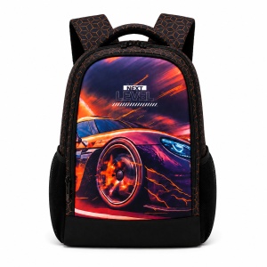 Ghiozdan ergonomic baieti pentru scoala Next Level, cu design masina sport, 40 x 29 x 14 cm