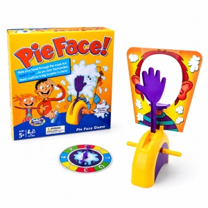 Joc de societate Pie Face, joc amuzant cu frisca pentru copii si familie, 5+ ani