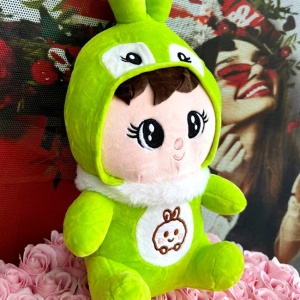 Jucarie de plus pentru copii, Baby Rabbit, Inaltime 37, Verde 1