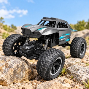 Masina off-road cu telecomanda Warrior Climbing, scara 1:18, tractiune 2WD, gri-negru, 3+ ani - Img 2