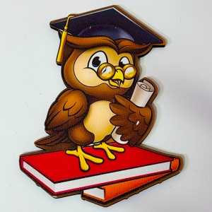 Pachet absolvire pentru profesori 2026 Teach, cu cana ceramica, magnet floral, pix touchscreen "Cel mai bun profesor" si topper bufnita, in punga festiva - Img 3