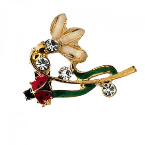 Pachet cadou femei Trinket, brosa si esarfa in cutie eleganta cu snur 2