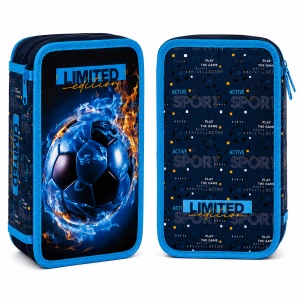 Penar echipat Fotbal Limited Edition, 2 fermoare, 29 piese, albastru