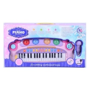 Pian electronic pentru copii cu microfon, lumini si sunete, Dream Piano XL, jucarie muzicala interactiva
