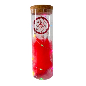 Prinzator de vise in suport din plastic, cu LED, DreamCatcher Rosu - Img 5