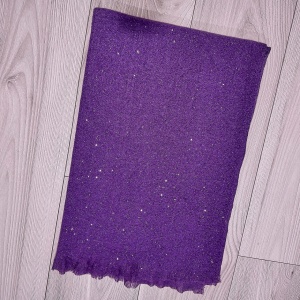 Sal lung tip esarfa Serene Luxe, cu sclipici si casmir, Mov, 200x70 cm - Img 3