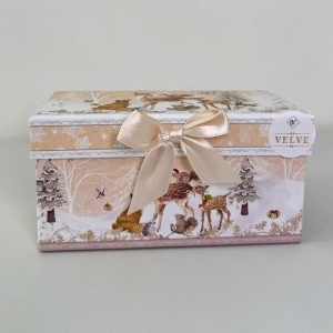 Set 2 cani din ceramica, Winter Deer, ambalate in cutie cadou eleganta, 150 ml, Crem - Img 4