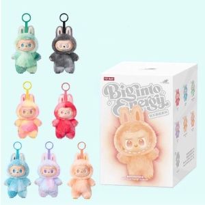 Set 6 Jucarii de Plus Labubu, Seria BigIntoEnergy, Generatia 3, Modele Surpriza, 15 cm