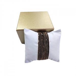 Set bratari elastice With Sparks, cu cristale artizanale, Negru/Auriu