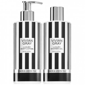 Set cadou Vivian Gray Lemon & Green Tea, Unisex, Gel de dus, 250 ml + Lotiune de corp, 250 ml - Img 1