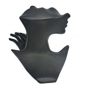 Set de dama, suport in forma de bust pentru bijuterii si accesorii cu margele perlate