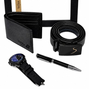 Set pentru barbati Grand Touch cu ceas, portofel, curea, pix si bricheta - Img 3