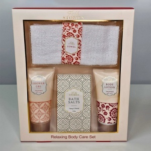 Set spa pentru femei, cu prosop, gel de dus, lotiune de corp si sare de baie - Img 2
