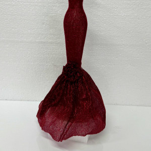 Suport bijuterii sub forma de silueta, Bordo, 39cm
