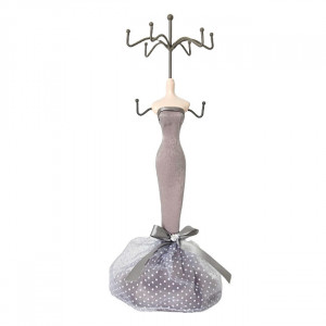 Suport bijuterii sub forma de silueta, Gri, 28cm