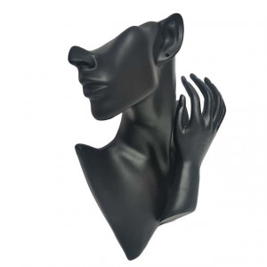 Suport in forma de bust pentru accesorii, Negru 2