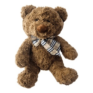 Ursulet de plus cu fundita, maro, 35 cm