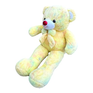Ursulet de plus Noble, cu papion, Inaltime 74 cm, Galben