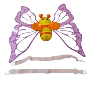 Aripi de zana cu lumini si sunete pentru copii, model albina, 36 cm, Fairy Wings - Img 2