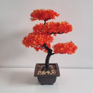 Bonsai artificial in ghiveci, Autumn, 40 cm inaltime