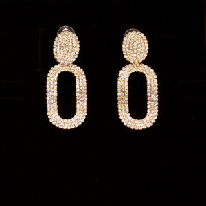 Cercei eleganti cu pietre semipretioase, Clara, in cutie cadou, auriu - Img 4