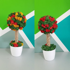 Copacel din licheni stabilizati Autum Tree, 45 cm inaltime, 55 cm circumferinta