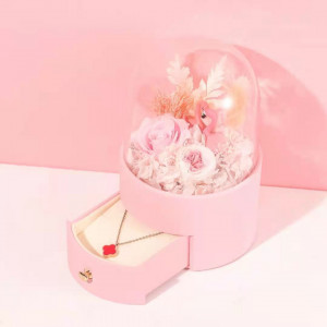 Cutie de bijuterii Blossom cu flori criogenate