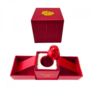Cutie metalica eleganta Liftable Rose, cu suport ambalare accesorii de tip cadou, Rosu - Img 7