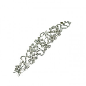 Diadema de par Lora, cu pietre semipretioase, argintie, DL011