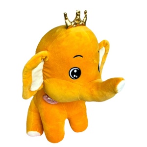 Elefant de plus Trompi, Inaltime 47 cm, Galben Mustar