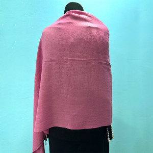 Esarfa tip sal Belladona, din material subtire, cu franjuri si emblema, Lila, 180x65 cm 2