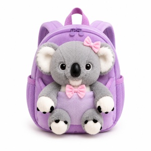 Ghiozdan copii pentru gradinita cu jucarie koala 3D din plus, 28x22x10 cm - Img 4