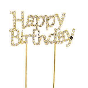 HappyBirthday, decoratiune aniversara, gold