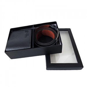 Cadou elegant pentru barbati Grand Touch, caseta cu portofel si curea din piele ecologica 6