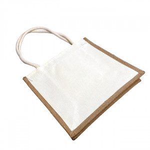 Sacosa Textila cu Interior Rezistent la Apa, 41x33x18cm, Alb/Negru - Img 3