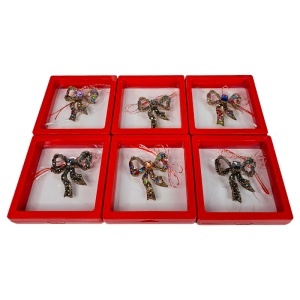 Set 6 martisoare elegante tip brosa, cu cristale, ambalate individual - Img 6