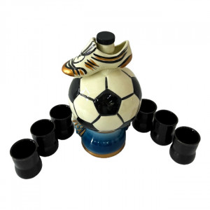 Set ceramica pentru bautura cu tematica ''Fotbal Fiesta'' - Img 3